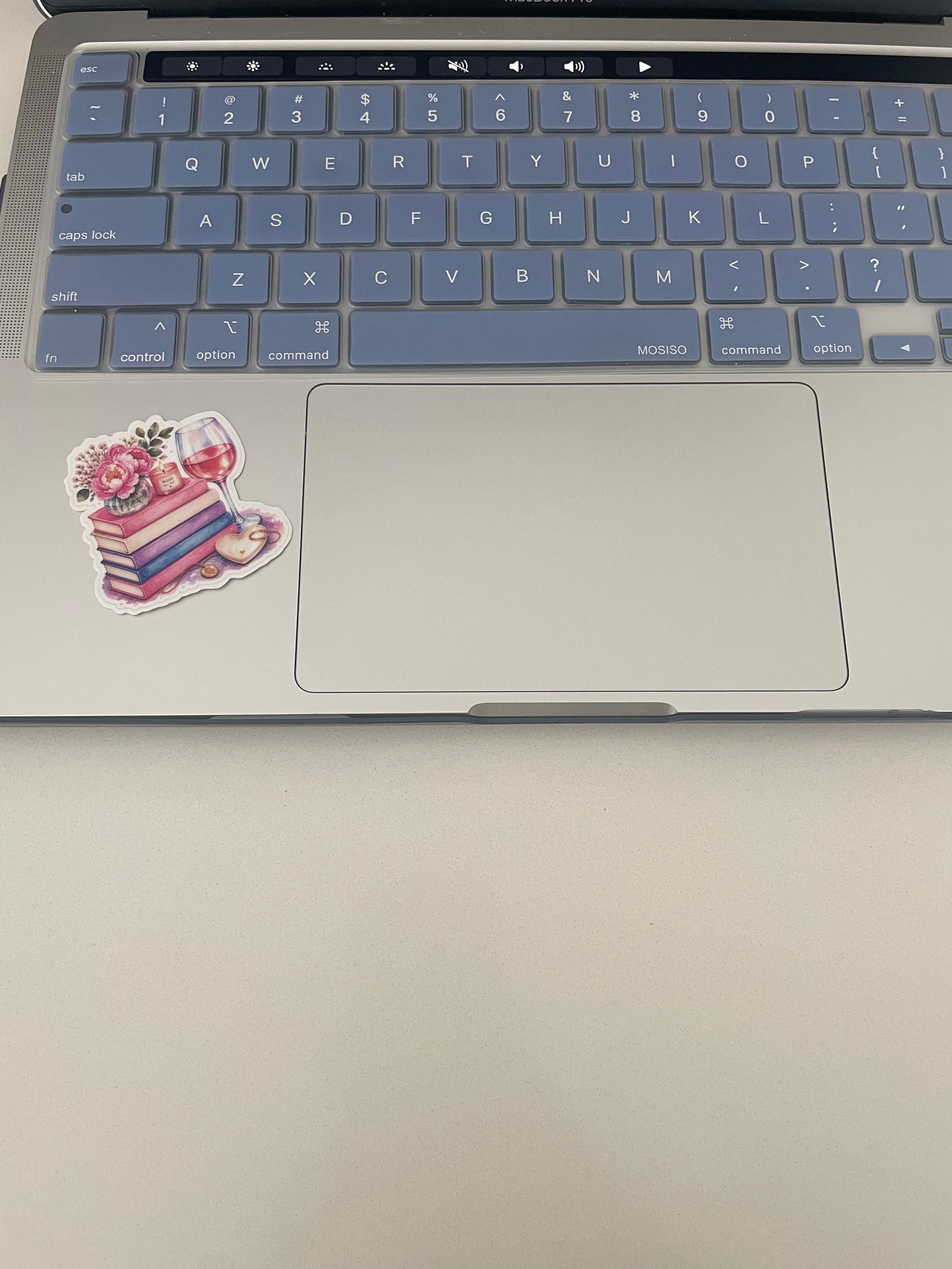 Books and wine stickers